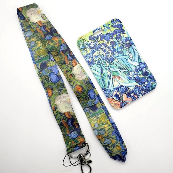 Irises Van Gogh Lanyard BLUE - Picture 1 of 4
